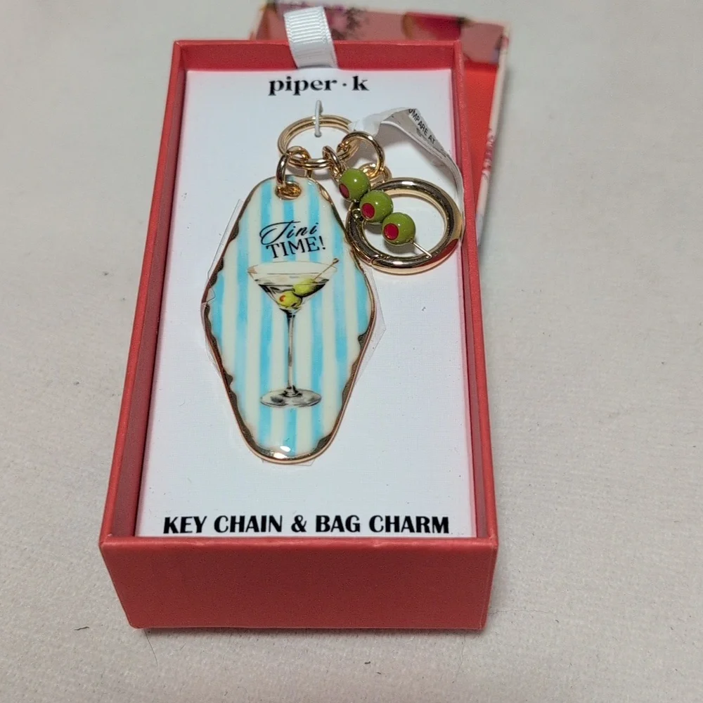 Piper K Tini Time Key Chain & Bag Charm